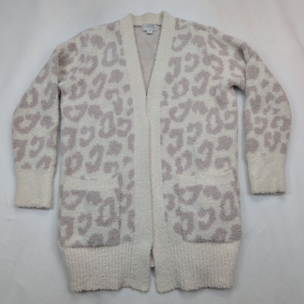 Barefoot Dreams CozyChic Leopard Open-Front Cardigan XS - Picture 2 of 11